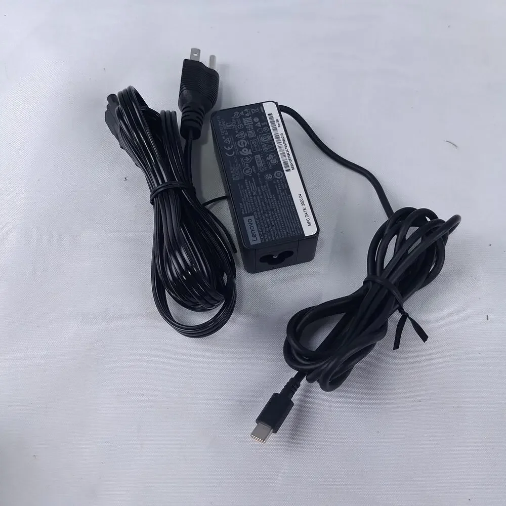 Lenovo 45W USB-C AC Adapter Charger ADLX45YCC3A SA10E75843 00HM665 Laptop Power